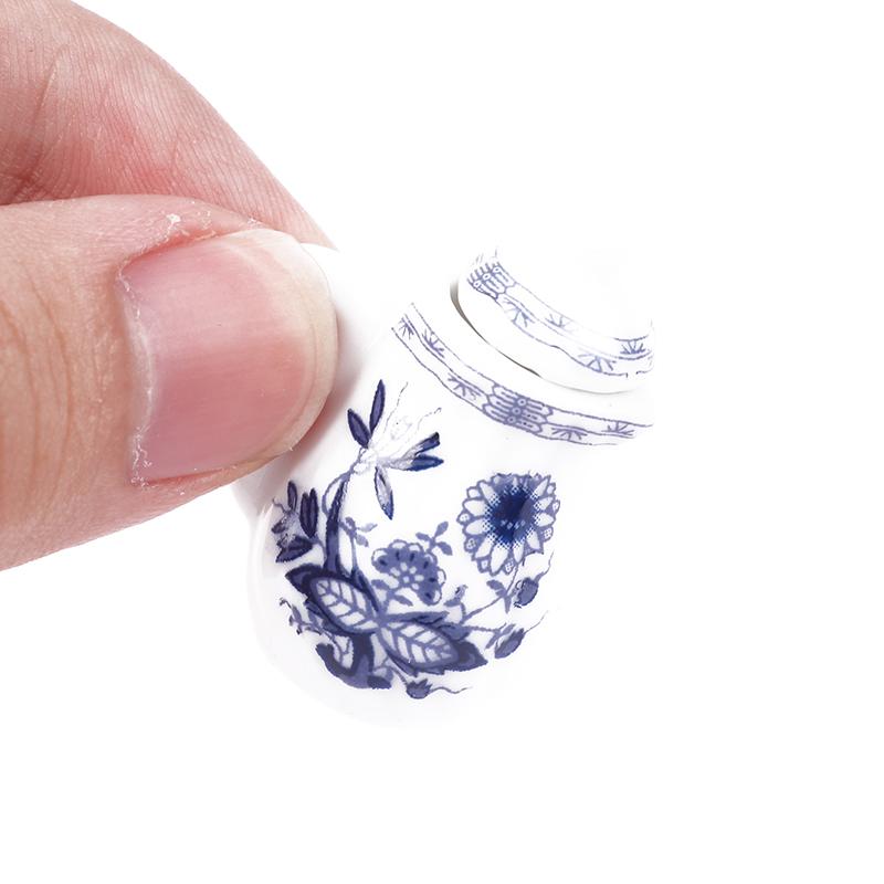 1 Sada 1:12 miniaturních porcelánových keramických čajových šálků domeček pro panenky Nádobí Kuchyňka domeček pro panenky Čajová konvice kutily