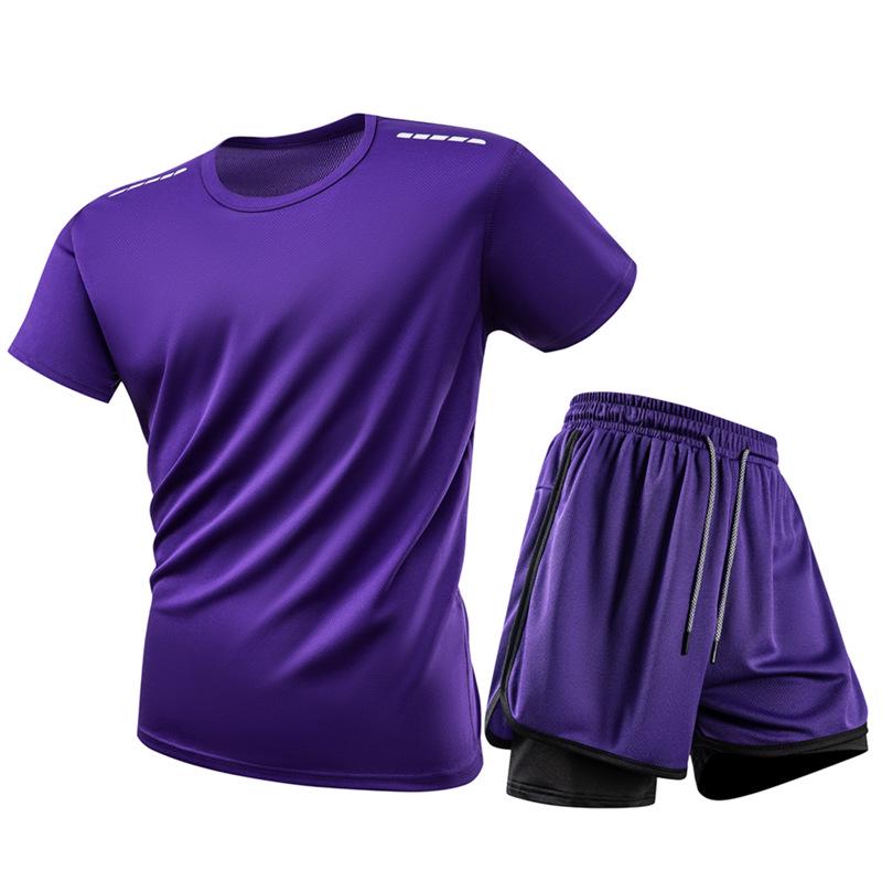 European-Size High-Elastic Yoga Suit - Summer Quick-Dry Lightweight Sport Pants, Two-Piece Look