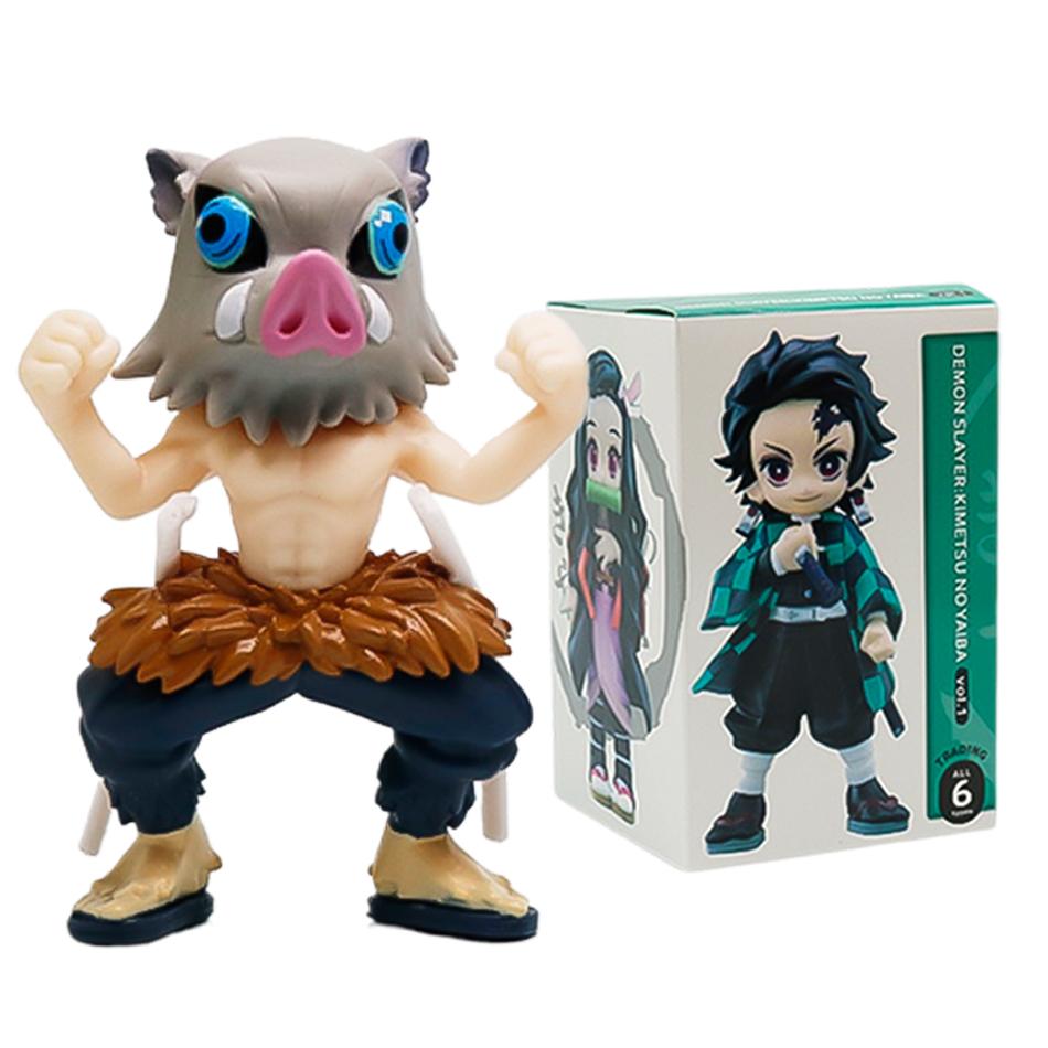 Demon Slayer Tanjiro Kamado Nezuko Anime Cartoon Figur Blind Box Modell Desktop Dekoration Feiertags-/Geburtstagsgeschenke