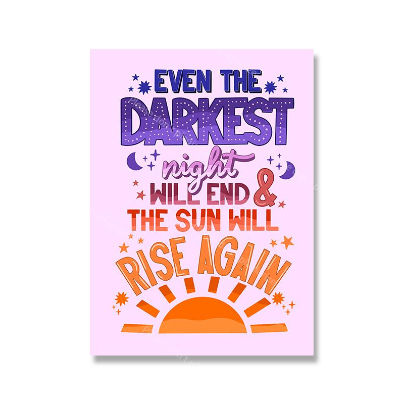 

Мотивационный позитивный принт с цитатой, типография, вдохновляющий постер, поднимающий настроение, настенное искусство, счастливая цитата, холст, картина, декор для детской комнаты 21x30cm No Framed