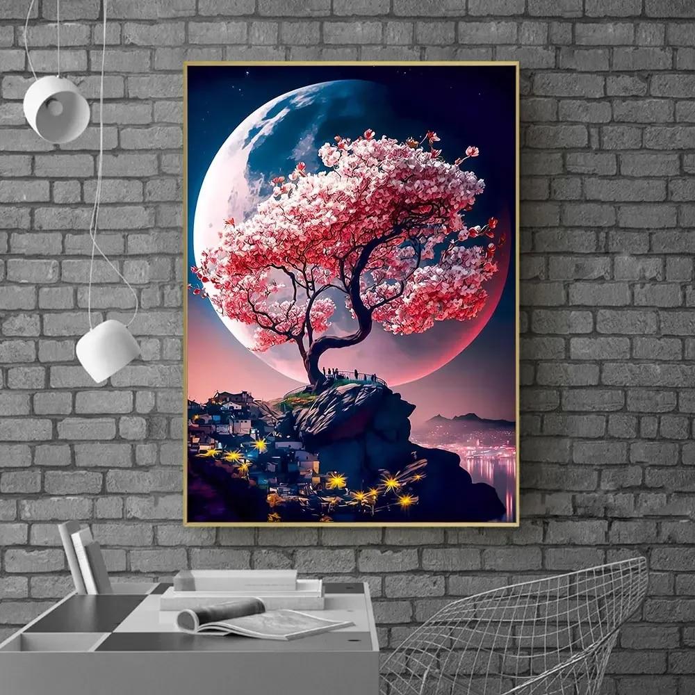 Abstract Fantasy Modern Landscape Fashion Posters and Prints Canvas Painting Wall Art Picture for Living Room Home Gift Decor