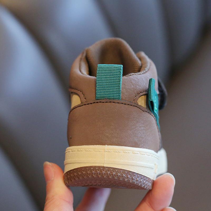Kids Sneakers New Boys Girls' Casual Shoes High-top Small Children's Board Shoes Soft Soles Baby Shoes