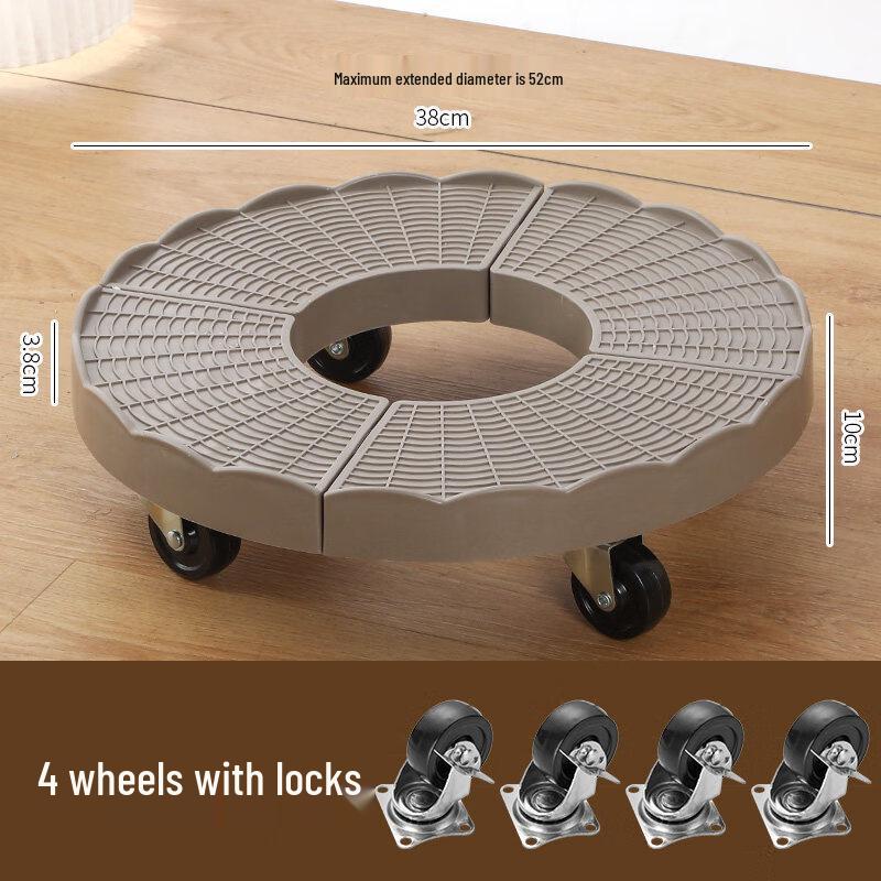 Heavy-Duty Round Rolling Plant Caddy