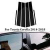 6pcs/set Car Door Window Pillars B-pillar Post Trim Stickers PC Plastic For Toyota Corolla Altis (11th Gen / E170) 2014-2018