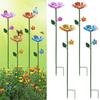 Yousheng Metall Blumen-Gartenstab Bienen-Trinkstation Vogelbad für den Außenbereich Schmetterlings-Wasserspender mit Stab für Gartenbestäuber Vögel Hof Terrasse