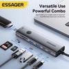 Essager 7 in 1 Typ C auf USB 3.0 Hub Erweiterungs-Dock-Adapter Typ C auf 4K@30Hz HDMI PD100W Lade-Dockingstation unterstützt SD/TF lesen