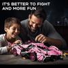 1:14 rosa Sportwagen-Bausteine, Spielzeug für Jungen oder Erwachsene, Bausätze für Erwachsene, anspruchsvolles Konzept-Rennwagen-Modell-Set, DIY-Spielzeug für Mädchen und Jungen