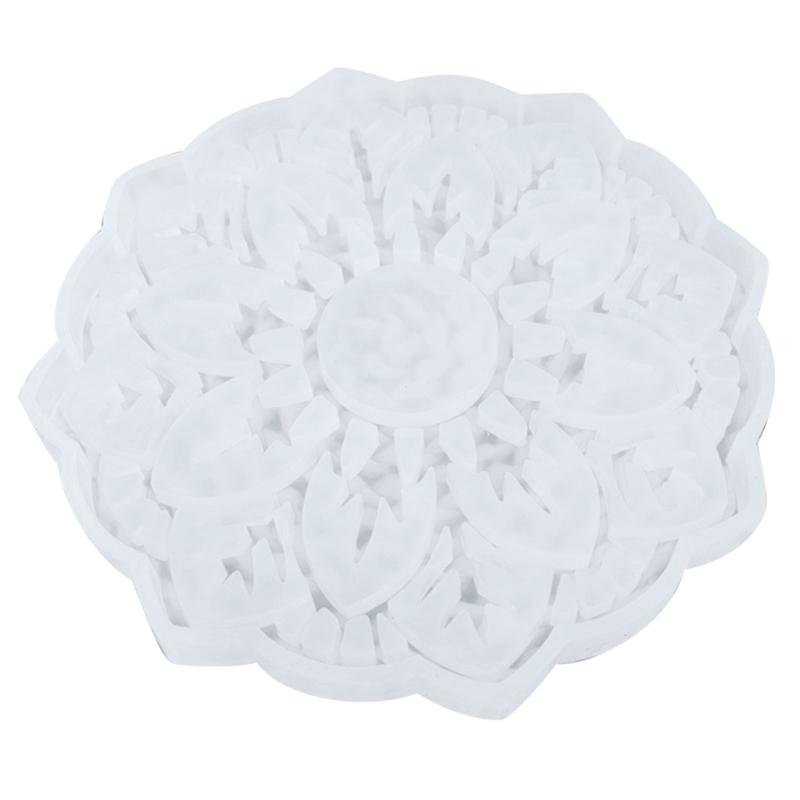 Gypsum Candlestick Silicone Mold Candle Base Mould Sunflower Candle Holder Molds Ornaments Home Decorations Mould