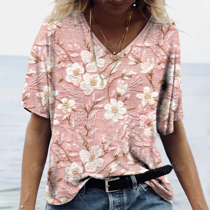 Fashion Woman Blouse 2024 Butterfly Print Short Sleeve Tees Tops Summer Casual Women's T Shirt Oversized Female Y2k Clotheing