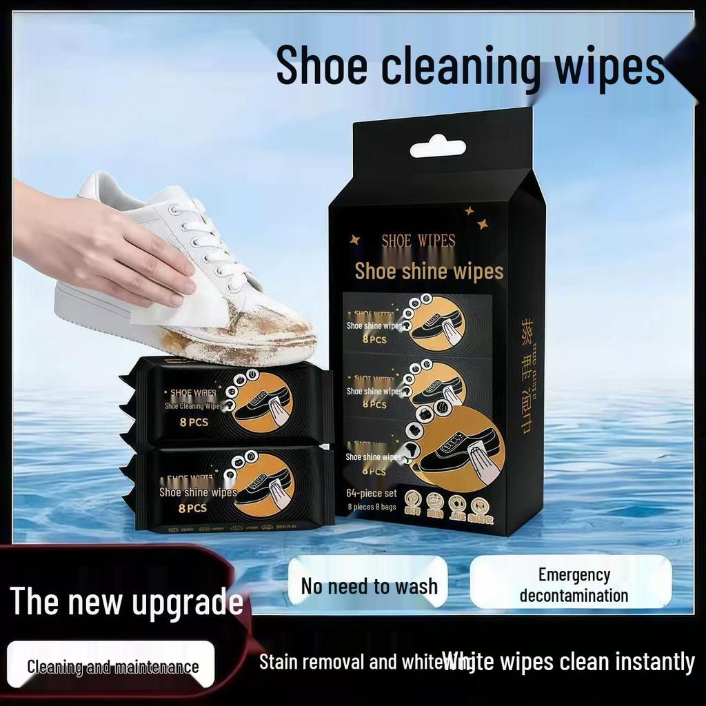 Enhanced Disposable Shoe Wipes for White Shoes - Cleans and Shines Without Water