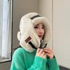 Winter lamb wool women's thickened windproof and cold hat men's outdoor ski hat autumn and winter ear protection cotton hat
