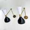 Pair of Brass Stilnovo Modern Diabolo Wall Sconces – Contemporary Wall Lamp Fixtures