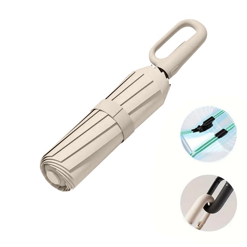 

[Не боясь ветра и дождя, наслаждайтесь солнечным светом]: Зонт от солнца с 32 спицами, двухсекционный, усиленный костью четырех драконов, Ваш заботливый 8K бежевый