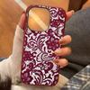 Red Lace Trendy Pattern Soft TPU Phone Case For iPhone 17 16 15 14 Pro Max Air 13 12 11 XS XR X 7 8 Plus 16e Shockproof Cover