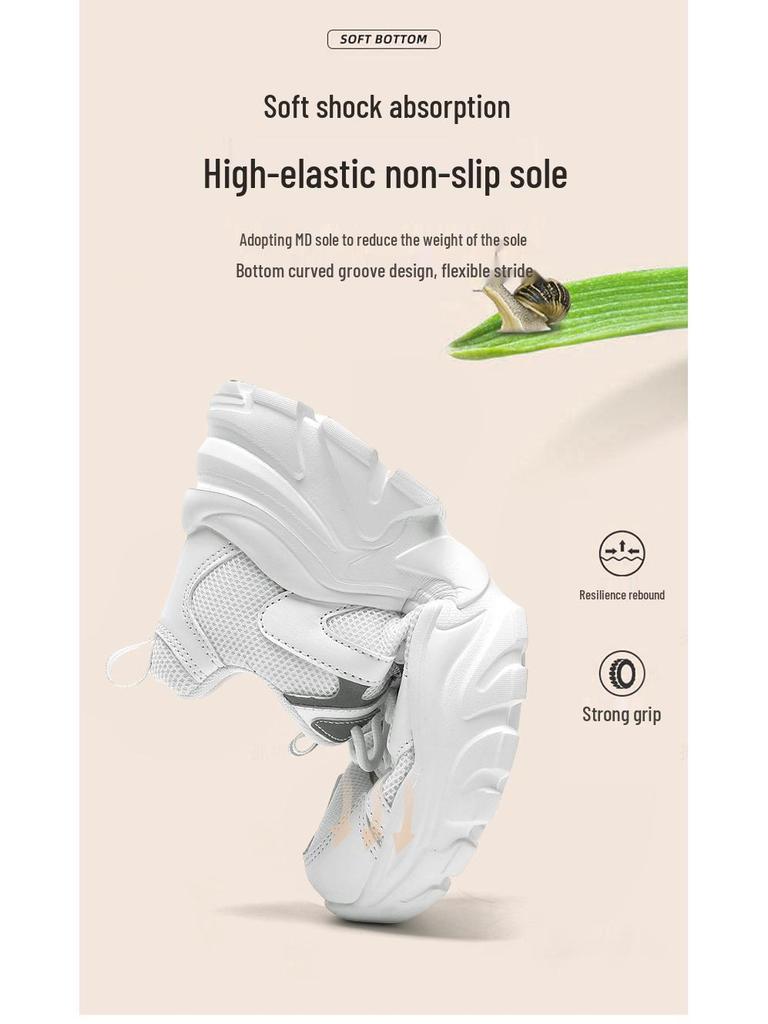 Versatile Women's Plus Size Mesh Sneakers - Casual Height-Increasing Running Shoes for Students and Dads