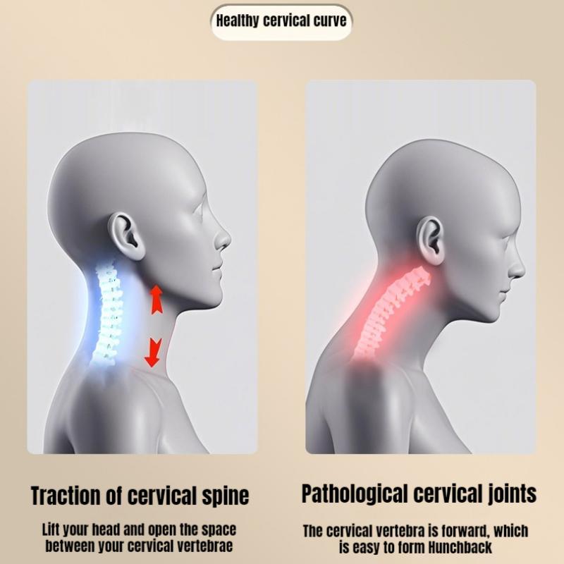 Trakční masážní polštář na krční páteř Krk a ramena Horký obklad EMS Chytrý masážní polštář na krční páteř