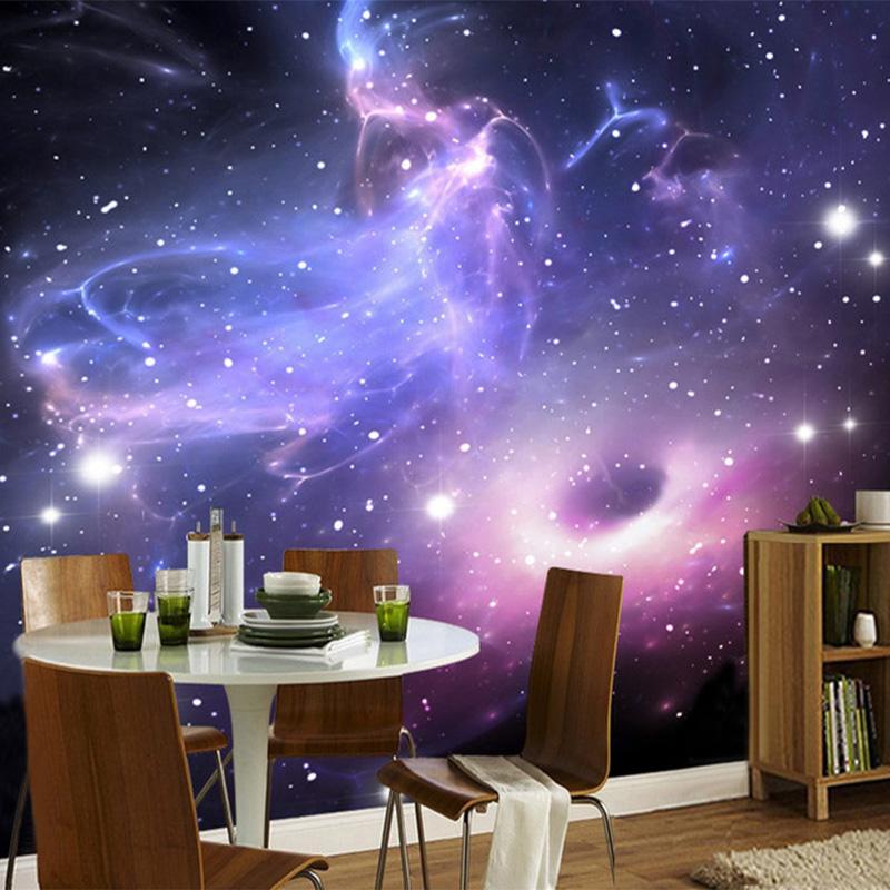 3D Wall Mural Modern Starry Sky Galaxy Mural Wallpaper Bedroom Living Room Restaurant Wall Paper For Walls