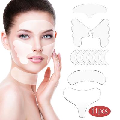 CE Certified Silicone Anti Wrinkle Patches Reusable Under Eye Forehead Chest Wrinkle Patches Overnight Anti Aging Patch for Face