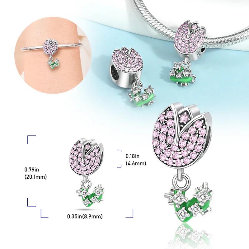Copper Colors Colorful Pansy Daisy Flowers Butterfly Pendant Bead Fit Original Bracelet Diy Fine Jewelry Gift For Women