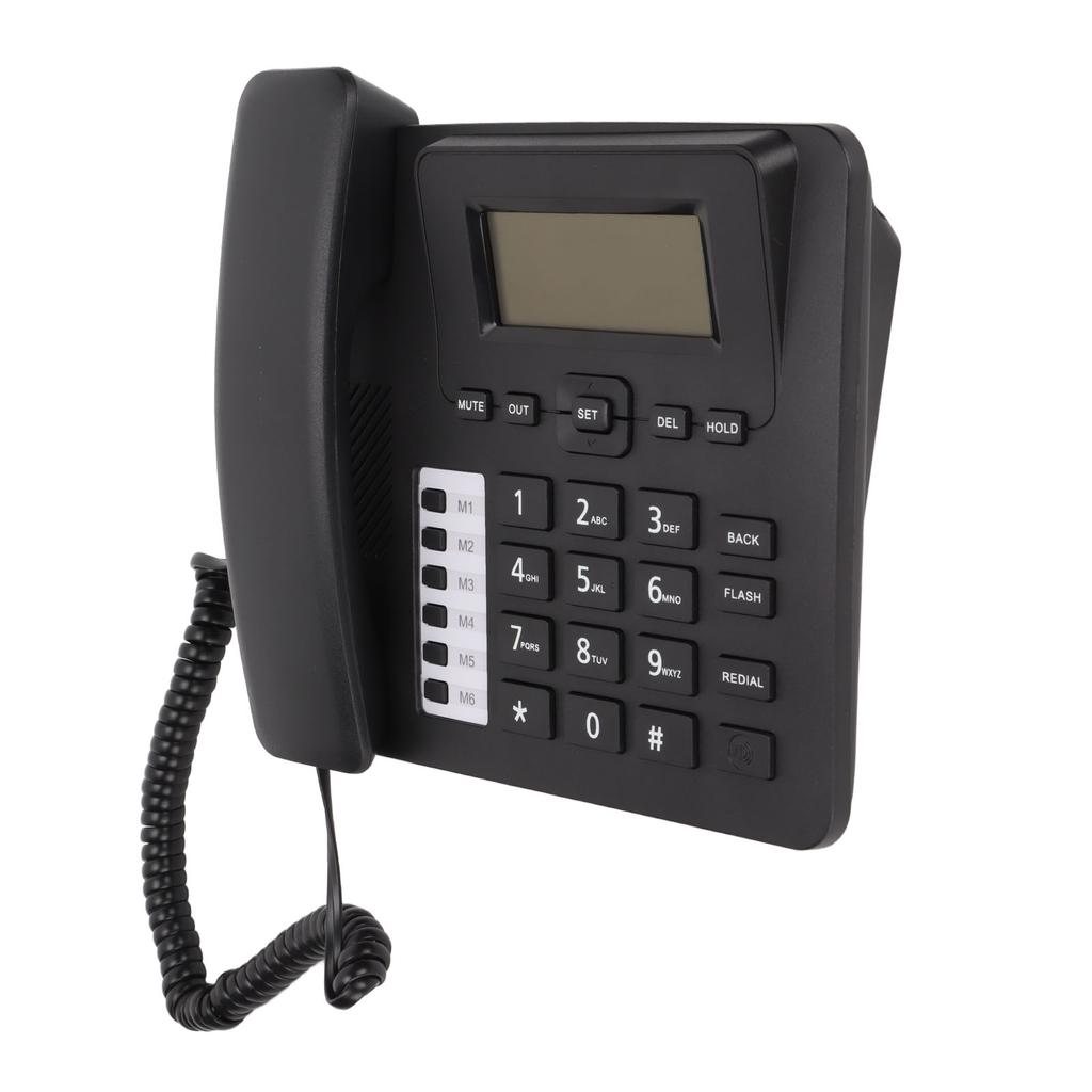 Home Desktop Corded Telephone LCD Display Hands Free Caller ID Alarm Clock Business Landline Telephone for Home Hotel