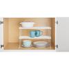 Metal Kitchen Pantry Organizer Stacking Shelf Storage Rack Wire Plates Lids Cutting Boards Pans Dishes Bathroom Closet Space