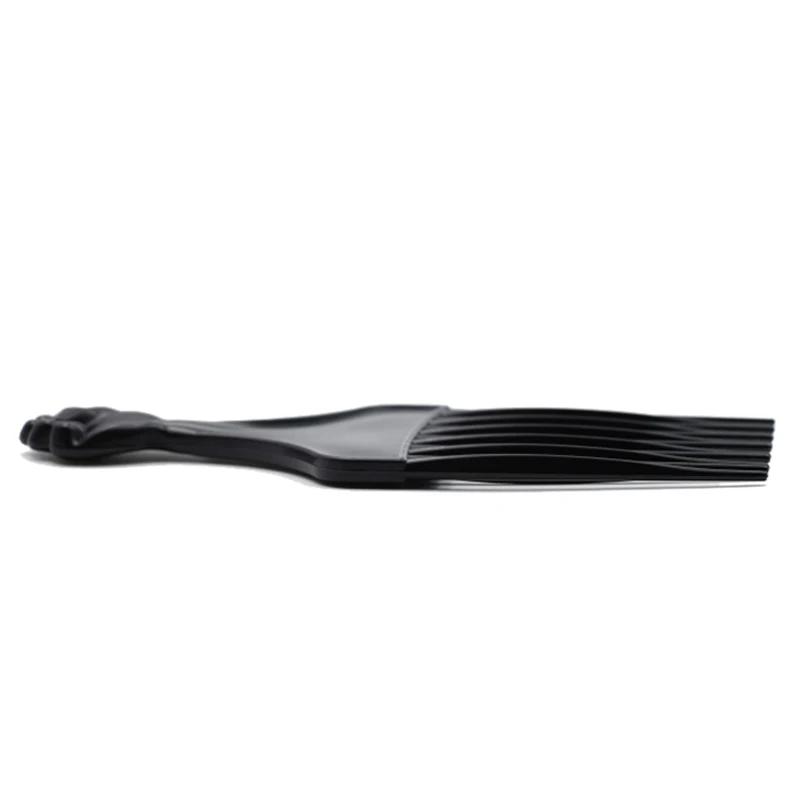 1 PIEZA Peine Insert Black Afro Peine de Plástico Dientes Anchos Púa Horquilla Peine Salón Profesional Herramienta de Peinado Africano Hombres