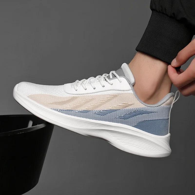 

Gray Running Shoes Shock Absorption Men s Sports Shoes Fashion Casual Sneakers Summer Breathable Tenis Masculino Non-Slip 47 білий