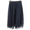 Green Label Relaxing Long Length Airy Gathered Skirt F Navy Women Used