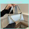 Urban Minimalist Style Pure Color Chain Small Square Shoulder Bag