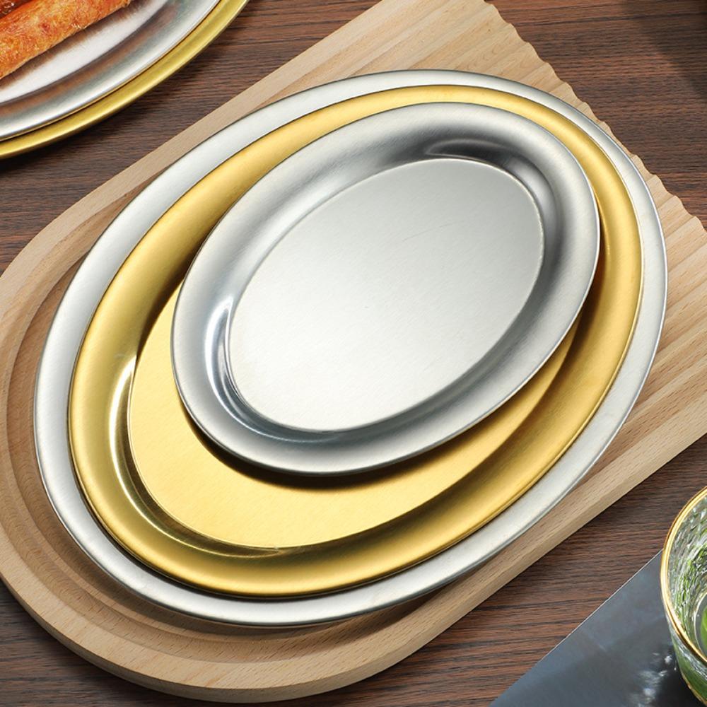 

Exquisite Korean Style Barbecue Pan Non-Stick Dinner Plates Korean Cuisine S срібний