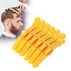 6Pcs Crocodile Hair Clip Anti slip Single Prong Hairdressing Hair Section Claw Clasps Yellow