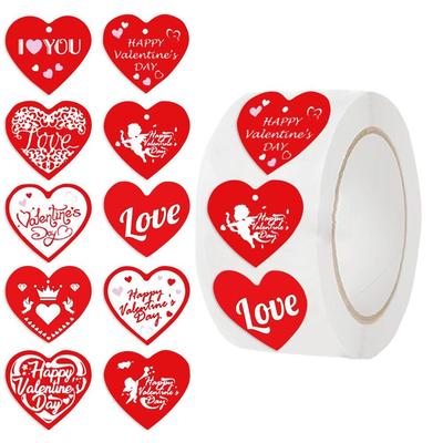 1000Pcs Heart Shaped Love Heart Stickers Paper 2.5cm Decorative Sticker Cute Self Adhesive Packaging Labels