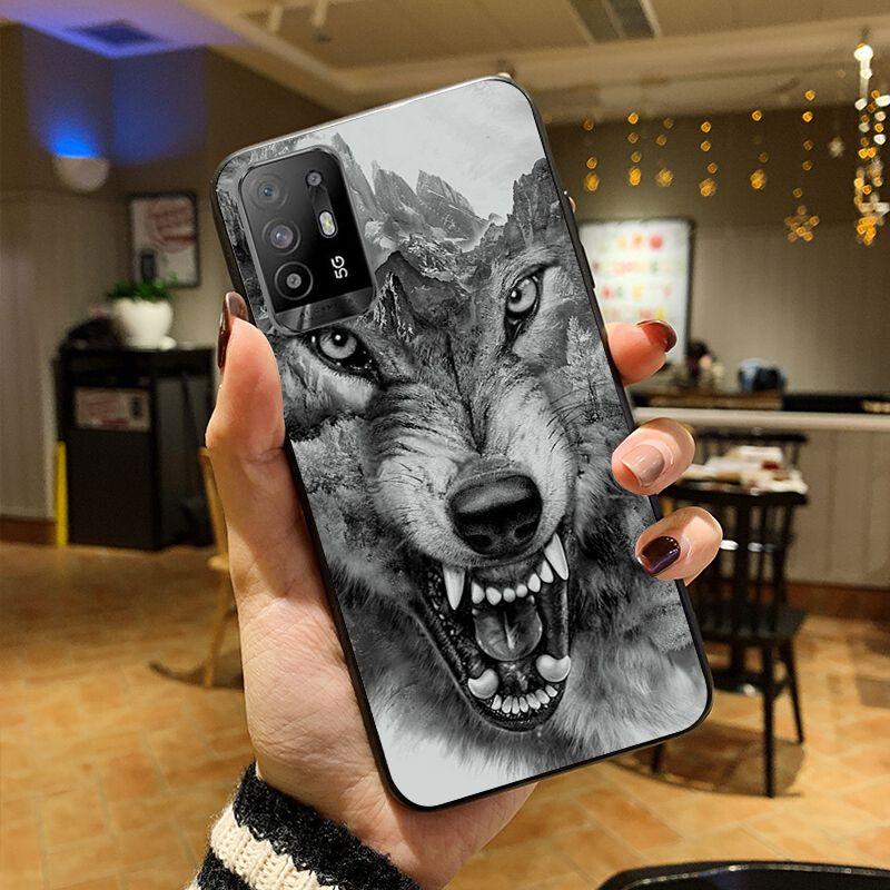 

angry wolf face funda Чохол для телефону для OPPO A74 A94 5G A3S A5 A5S A9 A12 A15 A15S A52 A53 A53S A72 A73 2020 A91 5G Чохли coque OPPO A94 5G