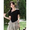Women's Asymmetric Collar Short Sleeve T-Shirt