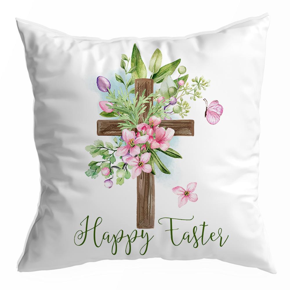 

Весна Пасха Персиковая кожа Флис Наволочка Ткань Диван Домашняя Подушка Прикроватная Автомобильная Наволочка 45 * 45Cm without pillow core