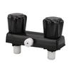 RV Shower Faucet Valve Diverter Shower Mixing Valve Control with 2 Knobs Wheel For RV Motor Home Black