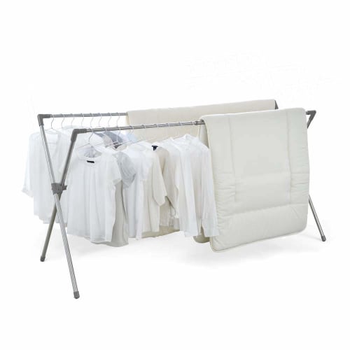 IRIS OHYAMA Alloy Steel Clothes Drying Rack, Multi-Function, Expandable, Fits 4 Futons, Single Bar, CSX-230