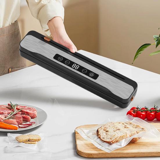 Wireless Vacuum Sealer Strong Suction Digital Display Rechargeable Compact Portable Vacuum Sealing Machine with 10 Vacuum Bags
