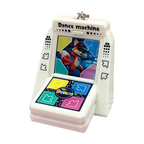 Mini Arcade Dance Machine Keychain with Music Reaction Training Handheld Game Console Kids Adults Battery Operated Dance Game Machine Keyring Toy