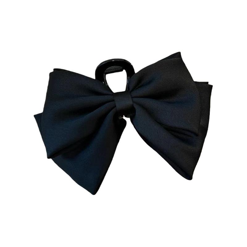 

Fashion Women Bow Hairpin Korean Version Of Solid Color Butterfly Satin Hair Clips Girls Hair Accessories Headwear чёрный
