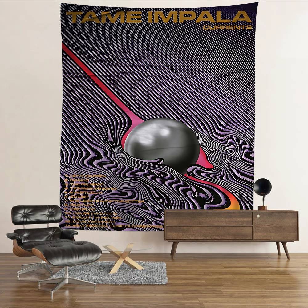 Popular Band T-Tame I-Impala Hanging Bohemian Tapestry Bohemian Wall Tapestries Mandala Kawaii Room Decor