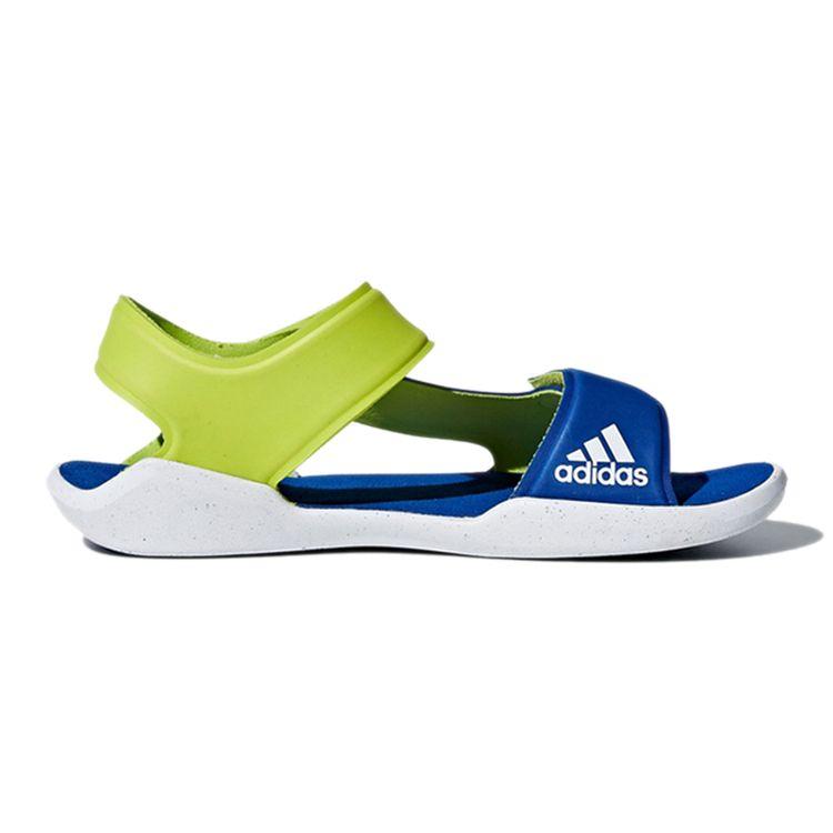 Adidas Swim K Space Leather Comfortable Durable Sandals Kids Sandals White Green Blue DB1784