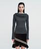 Kimjisu Color Strap Velor Frill Skirt _ Brown