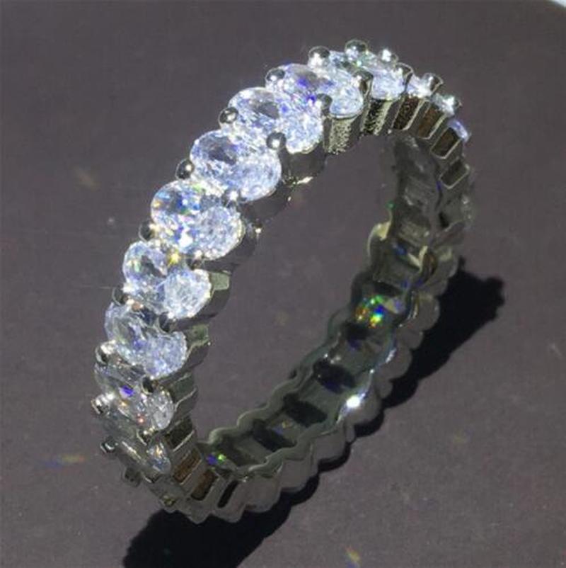 Wholesale Eternity Band Promise ring 925 Sterling silver Diamond cz Engagement Wedding Rings for women Men Finger Party Jewelry