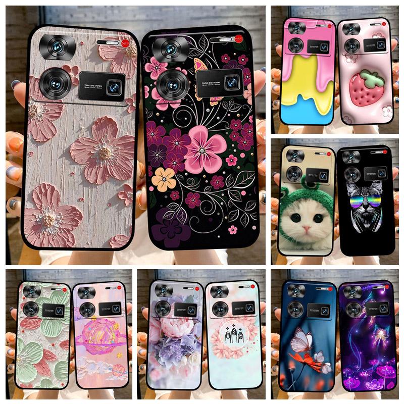 For nubia Z60 Ultra Cover Flower TPU Silicon Back Soft Case Funda For ZTE nubia Z60 Ultra Bumper Coque Z60Ultra Z 60 Ultra