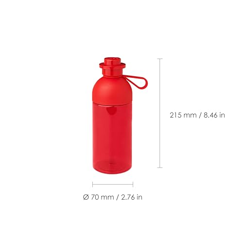 Room Copenhagen LEGO Hydration Bottle, 500ml, Bright Red, 40420001, Portable Water Bottle/Mug