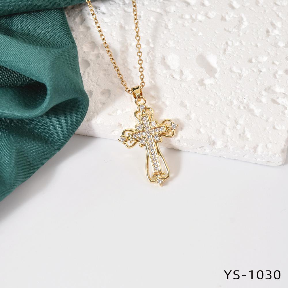 Fashion Trendy Titanium Steel Cross Necklace Women Luxury Versatile Accessory