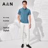 Men's 100% Silk Jacquard Business Casual Polo Shirt