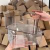 Flip-Top Clear Acrylic Storage Box with Lid - Dustproof Organizer for Home or Office
