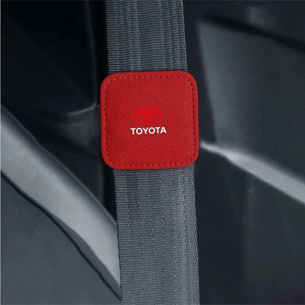 Auto Stopper Buckle Leather Clip Magnetic Design Seat Belt Fixed Limiter For Toyota TRD Corolla Chr Avensis Yaris Camry Racing